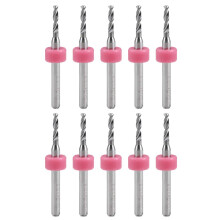 PCB Drill Bits 2mm Tungsten Carbide Rotary Tool Jewelry CNC Engraving Print Circuit Board Micro Drill Bits 1/8 Inch Shank 10 Pcs