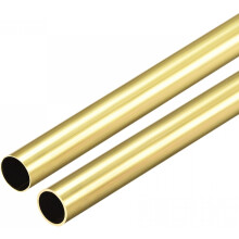 Brass Round Tube 7mm OD 0.2mm/0.5mm Wall Thickness 300mm Length Tubing, Pack of 4