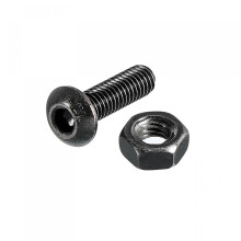 M3x10mm Hex Socket Button Head Screw Bolts Nut Set Fastener, Total 200pcs