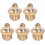Brass Straight Grease Fitting M12 x 1.75mm Thread Hydraulic Grease Fitting Accessories, 5Pcs 1