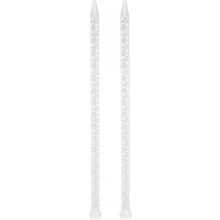 2 Pcs Epoxy Tubes Static Mixer, 13.94-inch Plastic Resin Mixing Nozzle Round Connector for AB Glue Adhesive Gun Applicator 400ml Cartridges, White