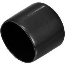 4pcs Rubber End Caps 1 3/8"(35mm) ID Vinyl Round End Cap Cover Screw Thread Protectors Black, 30mm Height