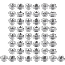 M4 Serrated Flange Hex Lock Nuts, 316 Stainless Steel, 50 Pcs