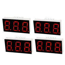 Common Cathode 12 Pin 3 Bit 7 Segment Display 1.48 x 0.75 x 0.31 Inch 0.55" Red LED Display Digital Tube 4pcs