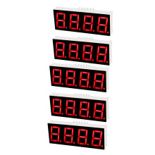 Common Cathode 12Pin 4 Bit 7 Segment Display 1.98 x 0.75 x 0.31 Inch 0.55" Red LED Display Digital Tube 5pcs