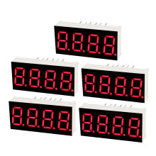 Common Anode 12 Pin 4 Bit 7 Segment Display 1.18 x 0.55 x 0.28 Inch 0.35" Red LED Display Digital Tube 5pcs