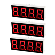 Common Cathode 12Pin 4 Bit 7 Segment Display 1.98 x 0.75 x 0.31 Inch 0.55" Red LED Display Digital Tube 3pcs