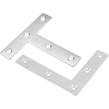 Mending Repairing Plate, 80mmx80mm Corner Bracket for Joint Fastener, 10Pcs L Shape Brace, 30Pcs T Shape Brace