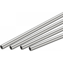 304 Stainless Steel Round Tube 5mm OD 0.4mm Wall Thickness 300mm Length 4 Pcs