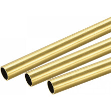 Brass Round Tube 12mm OD 1mm Wall Thickness 200mm Length Pipe Tubing 3 Pcs