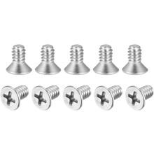 10#-24x3/8" Flat Head Machine Screws Phillips 304 Stainless Steel Bolts 100pcs