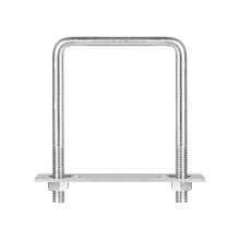 Square U-Bolts, 3 Sets 100mm(3.94") Inner Width 140mm Length M10 304 Stainless Steel U Clamp Bolt with Nuts and Plates, for Boat Trailer