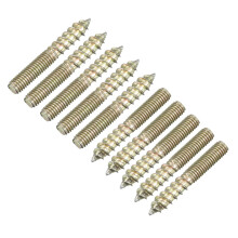 M5x35mm Hanger Bolts, 12pcs Double Ended Thread Dowel Screws for Wood Furniture Connecting