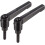 M5 x 20mm Handle Adjustable Clamping Lever Thread Push Button Ratchet Male Threaded Stud Knobs Locking Rotating Screw Handles Quick Release Bolt Black 1