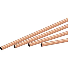 Copper Round Tube 3mm OD 0.25mm Wall Thickness 200mm Length Pipe Tubing 6 Pcs