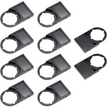 10pcs 22mm Diameter Black Plastic Push Button Switch Notice Board Dust-Proof 25 * 15 Lens