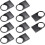 10pcs 22mm Diameter Black Plastic Push Button Switch Notice Board Dust-Proof 25 * 15 Lens 1