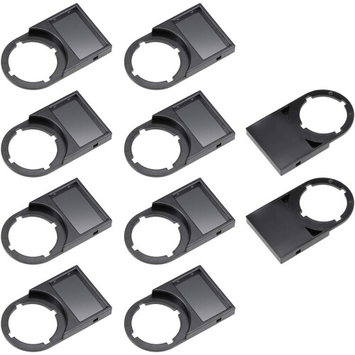 10pcs 22mm Diameter Black Plastic Push Button Switch Notice Board Dust-Proof 25 * 15 Lens