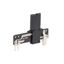 1pcs Fader Variable Resistors 35mm Straight Slide Potentiometer B100K Ohm Linear Double Potentiometers for Dimming Tuning