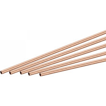 Copper Round Tube 2.5mm OD 0.25mm Wall Thickness 200mm Length Pipe Tubing 5 Pcs