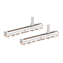2pcs Fader Variable Resistors 60mm Straight Slide Potentiometer B5K Ohm Linear Double Potentiometers for Dimming Tuning