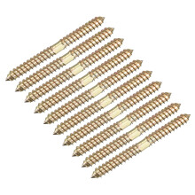 8x90mm Hanger Bolts, 12pcs Double Ended Self-Tapping Thread Dowel Screws for Wood Connecting