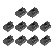 M6 Thread T Slot Nuts, Alloy Steel Black Oxide Finish Grade 8.8 Tapped Through Slot T-Nuts Furniture 10Pcs