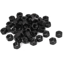 M5 Carbon Steel Grade 8 Hexagon Hex Nut Black 50pcs