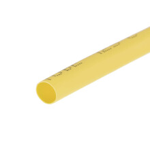 Heat Shrink Tubing, 4mm Dia 7mm Flat Width 2:1 Rate Shrinkable Tube Cable Sleeve 7m - Yellow
