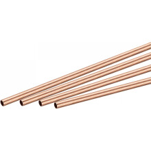 Copper Round Tube 3.5mm OD 0.25mm Wall Thickness 200mm Length Pipe Tubing 4 Pcs