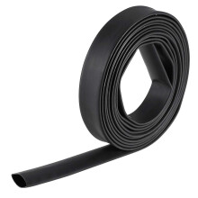 Heat Shrink Tubing, 1/2"(12.7mm) Dia 22mm Flat Width 3:1 Rate Shrinkable Tube Cable Sleeve 10ft - Black