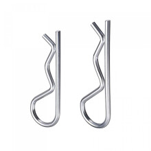 Cotter Pins - 3x60mm/3.5x75mm Carbon Steel R Shaped Spring Clip Pins Fastener Hardware, Silver Tone, Pack of 40