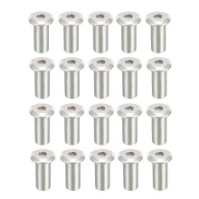 M6x17mm Hex Socket Head Insert Nut Screw Post Sleeve Nut for Furniture 20pcs