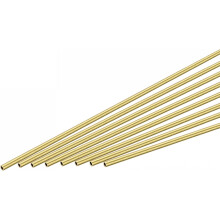 Brass Round Tube 1.2mm OD 0.25mm Wall Thickness 300mm Length Pipe Tubing 8 Pcs