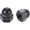 M10 Diameter Female Thread Nylon Hex Domed Cap Nuts Black 10pcs 1