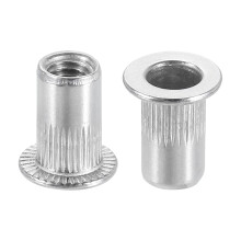 M4 304 Stainless Steel Rivet Nuts Flat Head Insert 10Pcs