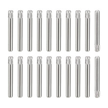 2x18mm 304 Stainless Steel Dowel Pins, 50Pcs Knurled Head Flat Chamfered End Dowel Pin, Wood Bunk Bed Shelf Pegs Support Shelves Fasten Elements