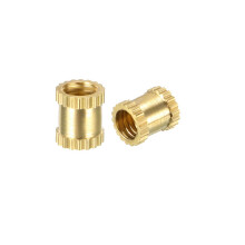Knurled Insert Nuts - 50Pcs M3 x 5mm L x 4mm OD Female Thread Brass Threaded Insert Embedment Nut for 3D Printer