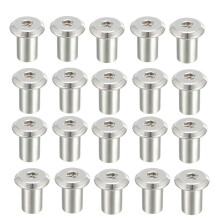 M6x12mm Hex Socket Head Insert Nut Screw Post Sleeve Nut for Furniture 20pcs