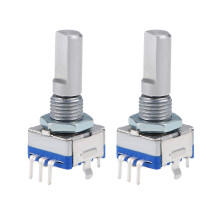 360 Degree Rotary Encoder Code Switch Digital Potentiometer EC11 5 Pins 20mm D-Shaft 2pcs
