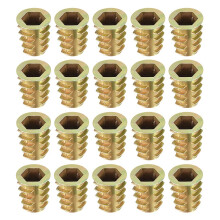 Furniture Threaded Insert Nuts Zinc Alloy M10 Internal Threads 20mm Length 20pcs