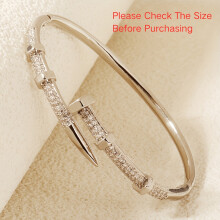 (Silvery) [Täglicher Schmuck] 1 Stück klassisches Damenarmband |Modischer Nail-Art-Schmuck |Weihnachtsgeschenk für Freunde