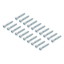 Furniture Confirmat Screw, 100pcs 6.3x40mm Hex Socket Wood Screws Zinc Plated Countersunk Self-Tapping Furniture Connecting Screw