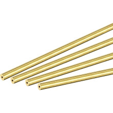Brass Round Tube 3mm OD 1mm Wall Thickness 300mm Length Pipe Tubing 4 Pcs