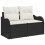 VidaXL vidaXL Gartensofa-set 9 stk. Schwarz und Creme Poly-Rattan 4