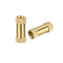 Knurled Insert Nuts - 50Pcs M3 x 10mm Length x 4mm OD Female Thread Brass Threaded Insert Embedment Nut for 3D Printer