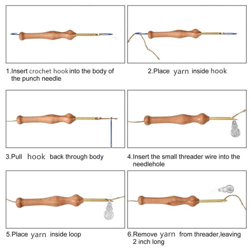 3 Size Punch Needle Set Embroidery Stitching  Tool for Diy Sewing 2
