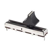 Fader Variable Resistors Mixer 45mm Straight Slide Potentiometer B10K Ohm with Black White Knobs