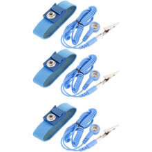 Anti Static ESD Adjustable Wrist Strap Band Bracelet 3 Pcs Blue