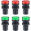 6Pcs Red Green Indicator Light AC/DC 24V, 22mm Panel Mount, for Electrical Control Panel, HVAC, DIY Projects 1